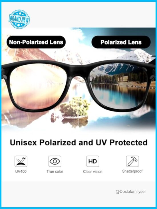 Modern Rectangular Sunglasses Polarized Lens UV400 Protection Party Wear main image 4
